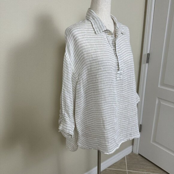 CP Shades 100% Linen Gigi Top Oversized Relaxed Fit Womens Size XS Coastal Boxy - Picture 10 of 15